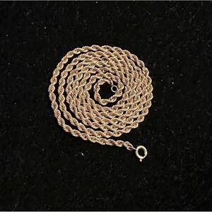 12k 1/20 GF Rope Chain Necklace 24"